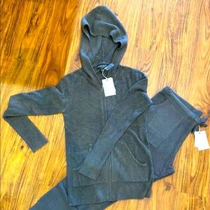 Barefoot Dreams hoodie and jogger set.